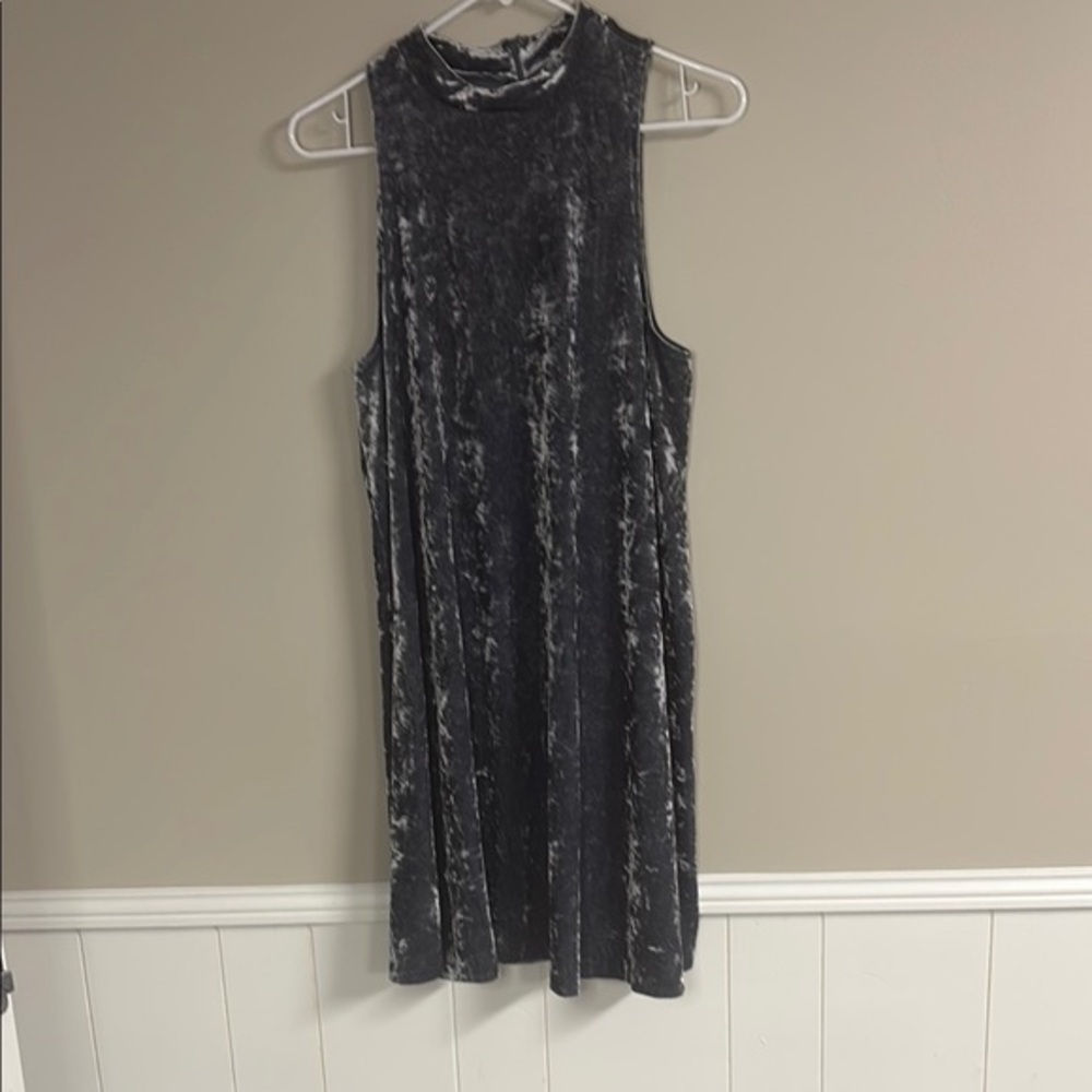 Cynthia Rowley Gray Sheath Midi Dress Mock Neck Sleeveless